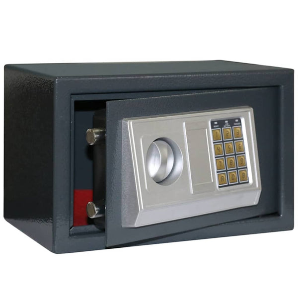 Digitaler Safe mit Schloss Dunkelgrau