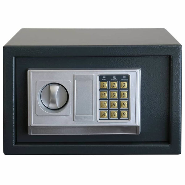 Digitaler Safe mit Schloss Dunkelgrau