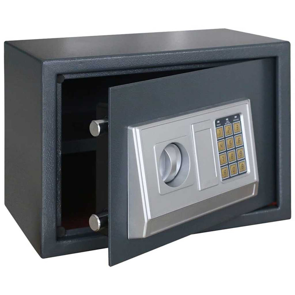 vidaXL Digital Safe with Lock Dark Grey 35 x 25 x 25 cm Steel
