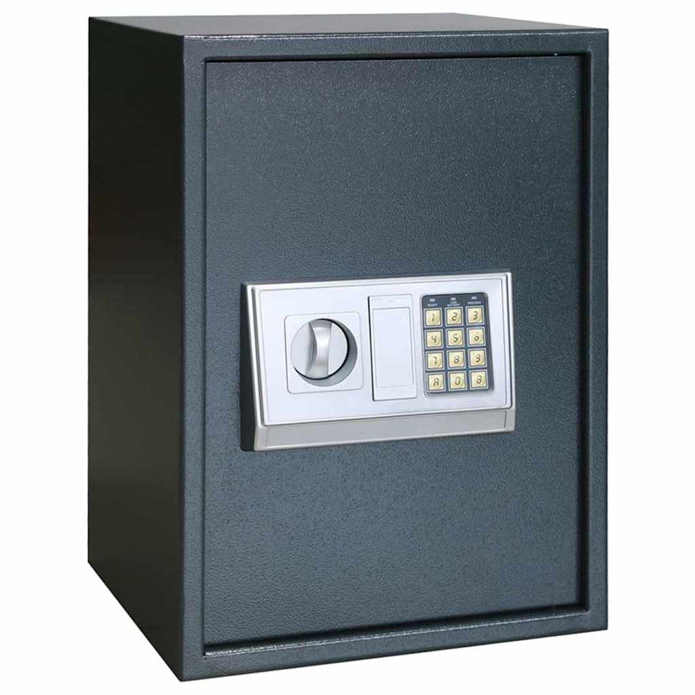 vidaXL Digital Safe with Lock Dark Gray 35 x 31 x 50 cm Steel