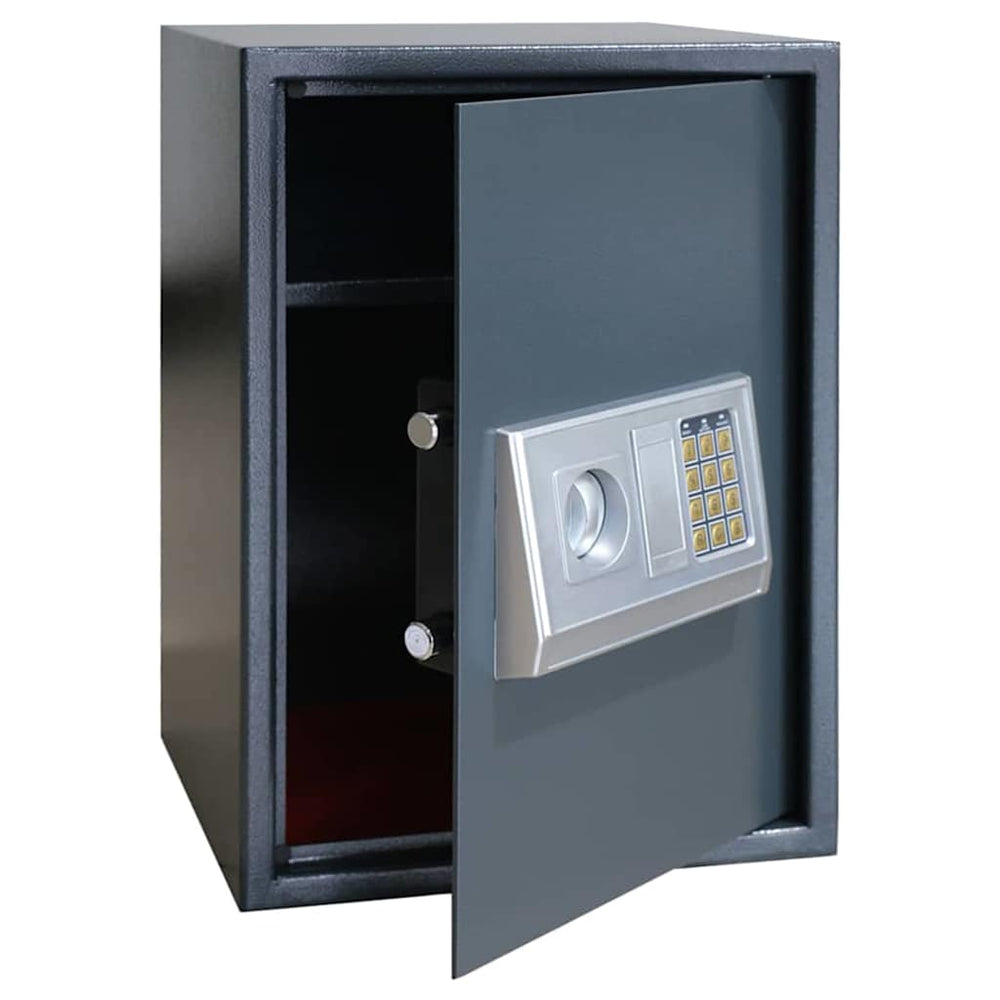vidaXL Digital Safe with Lock Dark Gray 35 x 31 x 50 cm Steel