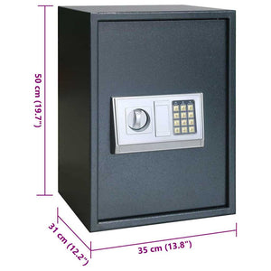 Digitaler Safe mit Schloss Dunkelgrau