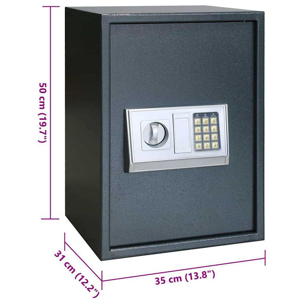 Digitaler Safe mit Schloss Dunkelgrau