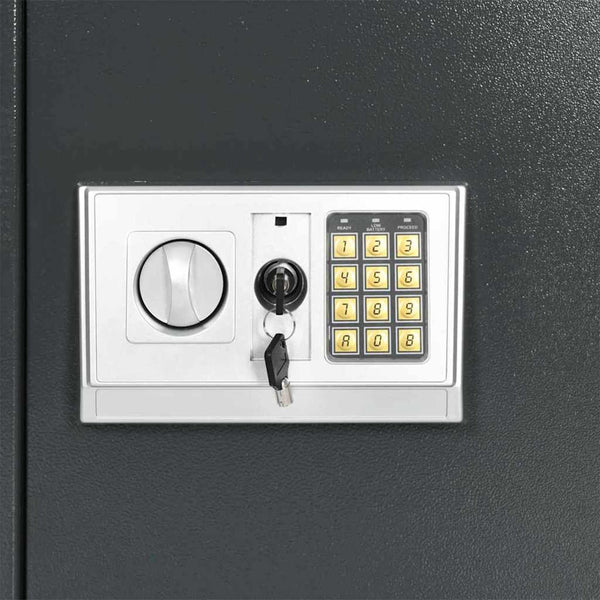 Digitaler Safe mit Schloss, Dunkelgrau