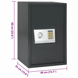 Digitaler Safe mit Schloss, Dunkelgrau