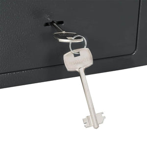 Stahl Safe Box mit Schloss Dunkelgrau