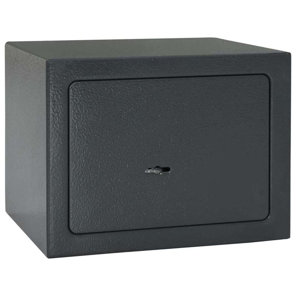 Stahl Safe Box mit Schloss Dunkelgrau