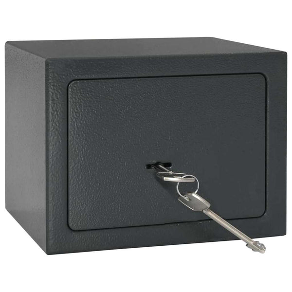 Stahl Safe Box mit Schloss Dunkelgrau