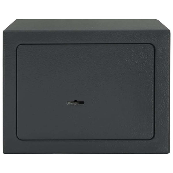 Stahl Safe Box mit Schloss Dunkelgrau