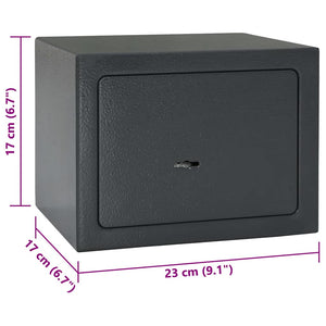 Stahl Safe Box mit Schloss Dunkelgrau