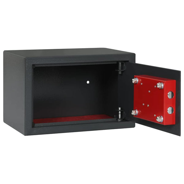 Safe Box mit Schloss, Dunkelgrau