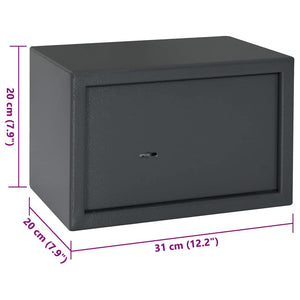 Safe Box mit Schloss, Dunkelgrau