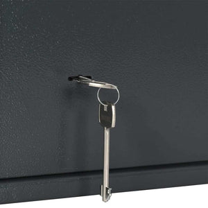Stahl Safe Box mit Schloss Dunkelgrau