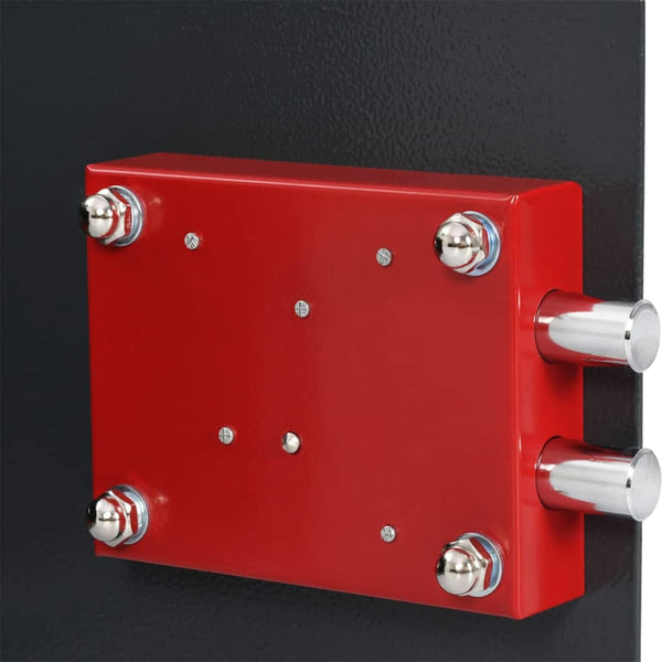 Stahl Safe Box mit Schloss Dunkelgrau