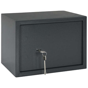 Stahl Safe Box mit Schloss Dunkelgrau