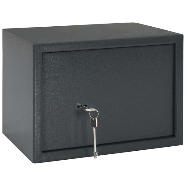 Stahl Safe Box mit Schloss Dunkelgrau