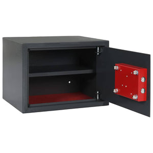 Stahl Safe Box mit Schloss Dunkelgrau