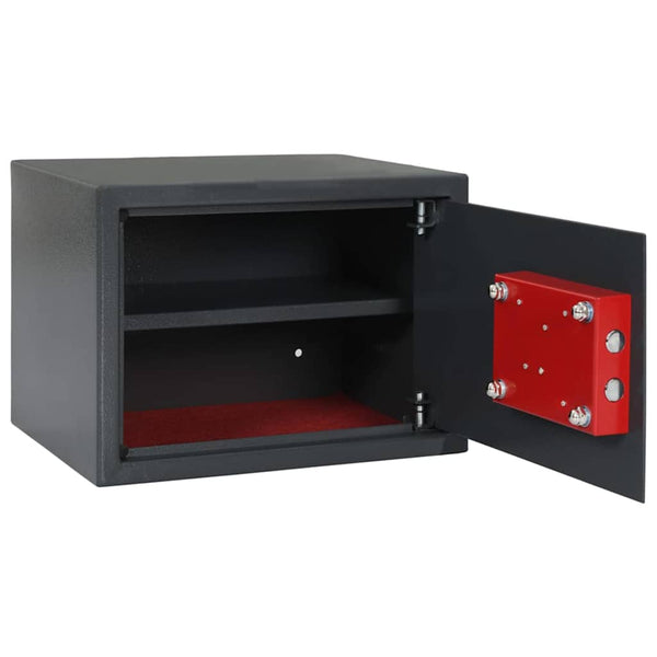 Stahl Safe Box mit Schloss Dunkelgrau