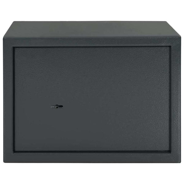 Stahl Safe Box mit Schloss Dunkelgrau