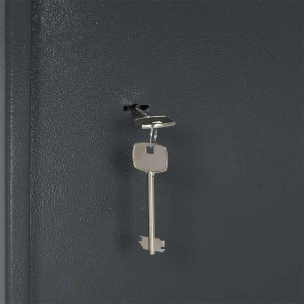 Stahl Safe Box mit Schloss Dunkelgrau