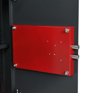 Stahl Safe Box mit Schloss Dunkelgrau