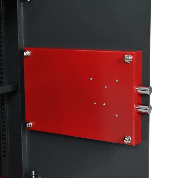 Stahl Safe Box mit Schloss Dunkelgrau