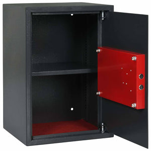 Stahl Safe Box mit Schloss Dunkelgrau