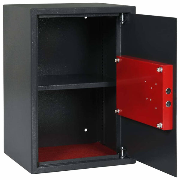 Stahl Safe Box mit Schloss Dunkelgrau