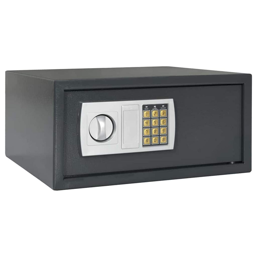vidaXL Digital Safe with Lock Dark Grey 42 x 37 x 20 cm Steel
