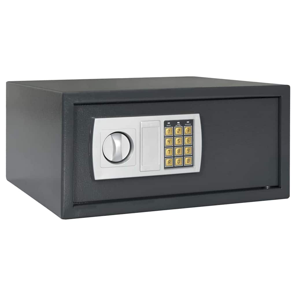 Digitaler Safe mit Schloss Dunkelgrau
