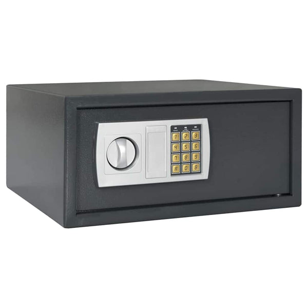 Digitaler Safe mit Schloss Dunkelgrau