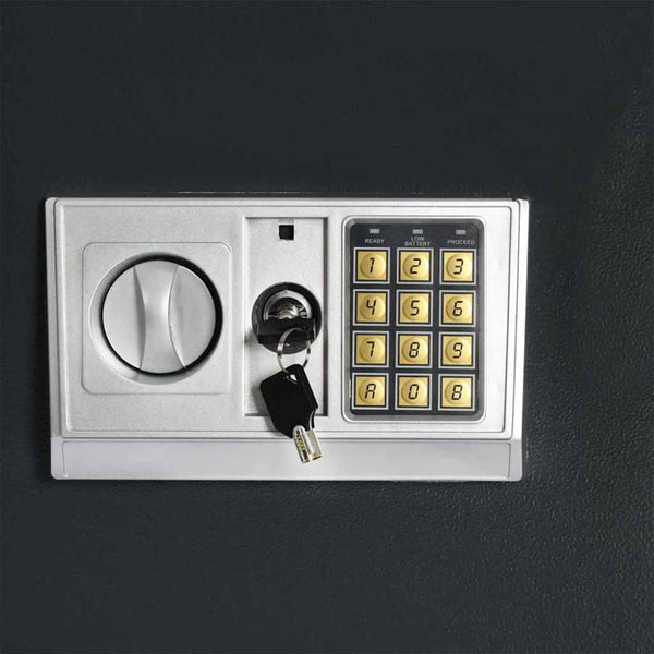 Digitaler Safe mit Schloss Dunkelgrau 80 cm
