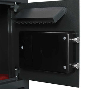Digitaler Safe mit Schloss Dunkelgrau 80 cm