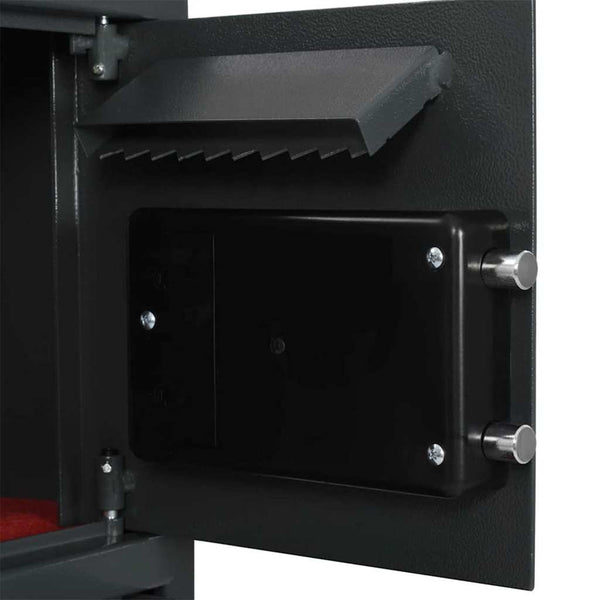 Digitaler Safe mit Schloss Dunkelgrau 80 cm
