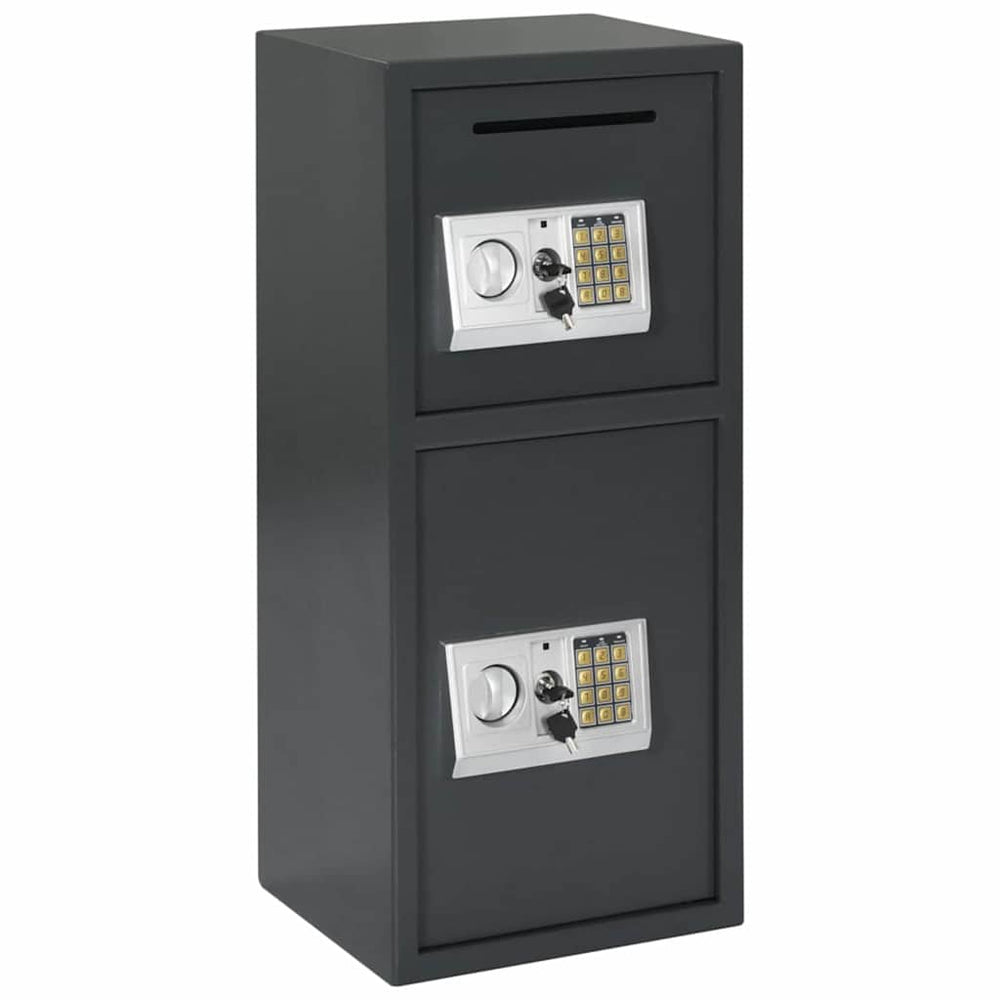 vidaXL Digital Safe with Lock Dark Grey 35 x 31 x 80 cm Steel