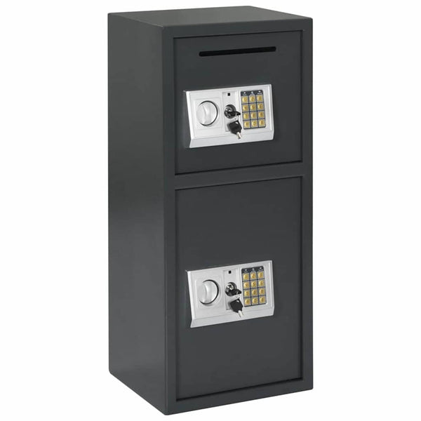 Digitaler Safe mit Schloss Dunkelgrau 80 cm