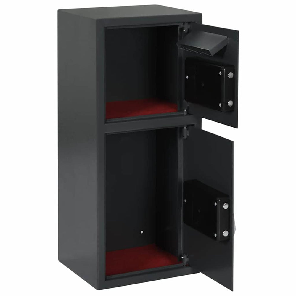 vidaXL Digital Safe with Lock Dark Grey 35 x 31 x 80 cm Steel