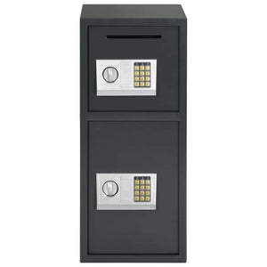 Digitaler Safe mit Schloss Dunkelgrau 80 cm