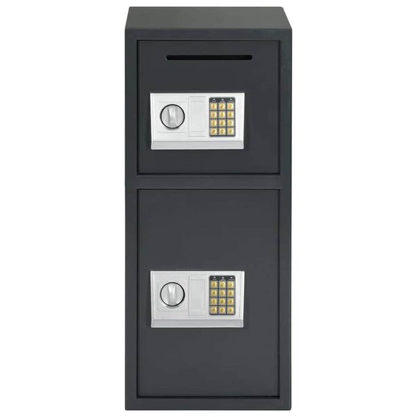 Digitaler Safe mit Schloss Dunkelgrau 80 cm