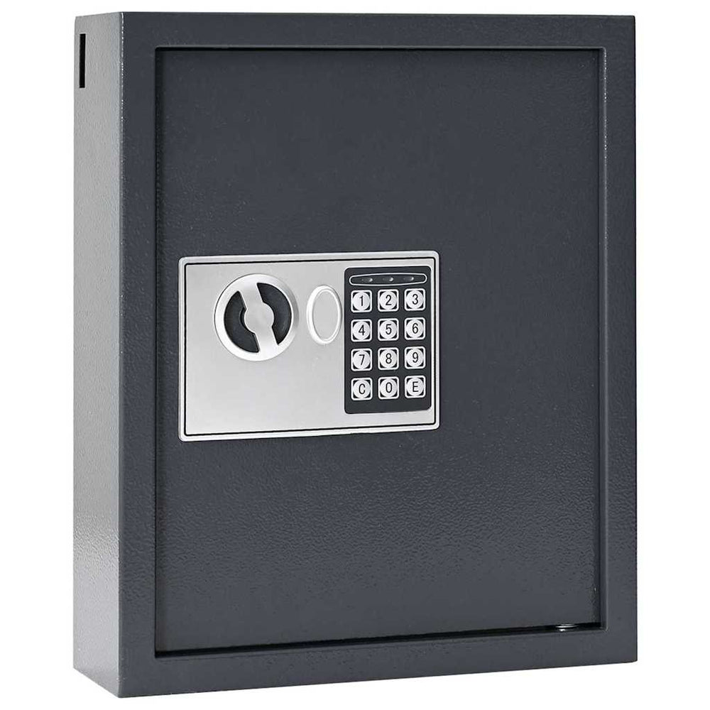 vidaXL Digital Safe with Lock Dark Grey 30 x 10 x 36.5 cm Steel