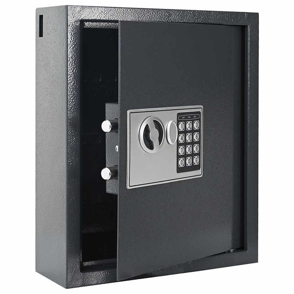 Digitaler Safe mit Schloss Dunkelgrau