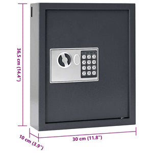 Digitaler Safe mit Schloss Dunkelgrau