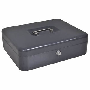 Geldbox mit Schloss Dunkelgrau Stahl