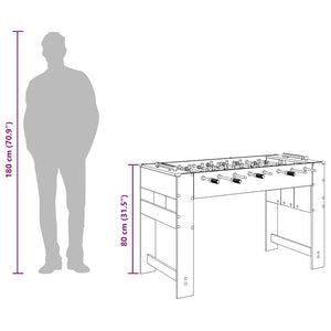 Tischfußballtisch Schwarze Eiche 125 cm