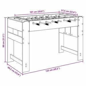 Tischfußballtisch Schwarze Eiche 125 cm