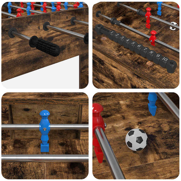 Tischfußballtisch Geräucherte Eiche 125 cm