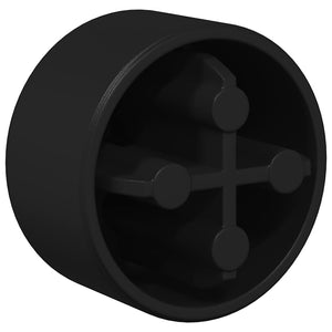 Tischfußball Endkappen, 10er-Set, Schwarz