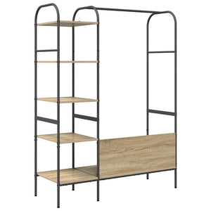 vidaXL Portant avec étagère Marron 120 x 44 x 160 cm Bois d'ingénierie
