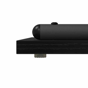 Schwarzer Konsolentisch mit Regal Eichen-Optik