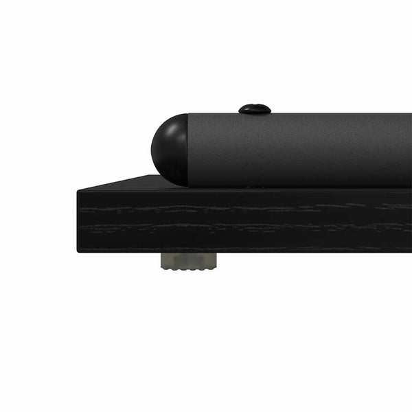 Schwarzer Konsolentisch mit Regal Eichen-Optik